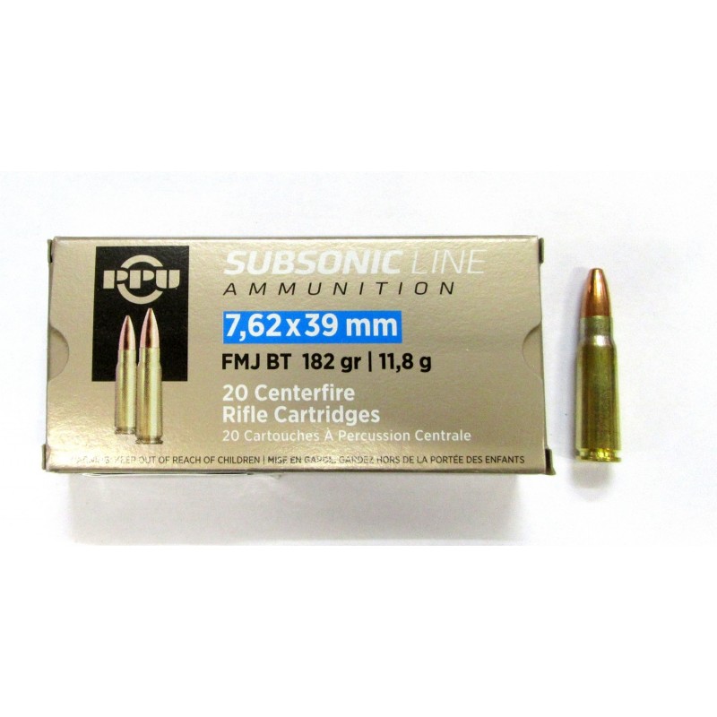 PP 7,62x39 FMJ BT Subsonic