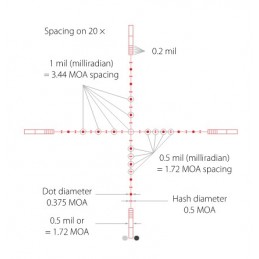 SIDEWINDER 8.5-25×42 20X ½ MIL DOT